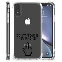 Apple iPhone Xr Anti Shock Case Finger Don't Touch My Phone