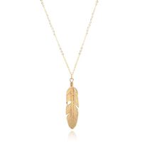 Hippe dames ketting Leaf Goudkleurig