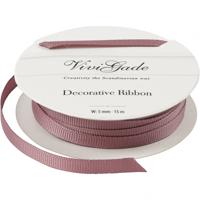 Vivi Gade decoratielint Grosgrain 5 mm / 15 meter donkerroze