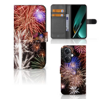 OnePlus Nord CE 3 Wallet Case met Pasjes Vuurwerk - thumbnail