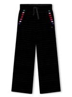 SONIA RYKIEL ENFANT pantalon rayé en velours à coupe droite - Noir