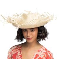 Boland 95441 - Hoed Caribbean, voor volwassenen, naturel, strohoed, hoofddeksel, zonnehoed, kostuum, carnaval, themafeest, strandfeest