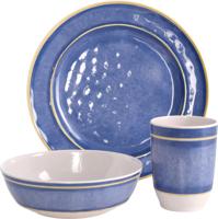 Redcliffs melamine serviesset - 12-delig - Blauw - thumbnail