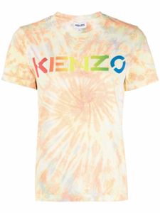 Kenzo t-shirt tie-dye à logo imprimé - Orange