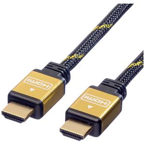 ROLINE 11.04.5510 HDMI kabel 20 m HDMI Type A (Standaard) Zwart, Goud