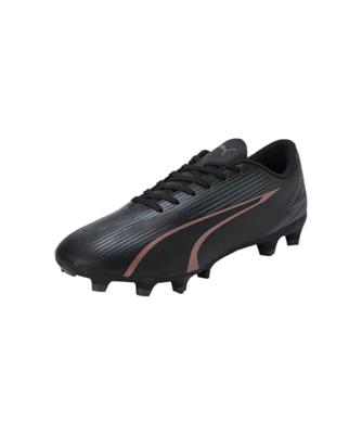PUMA Ultra Play FG/AG, heren voetbalschoenen, zwart, koper, roze, maat 44, Puma zwart, koper, roze, 44 EU
