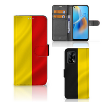 OPPO A74 4G Bookstyle Case Belgische Vlag - thumbnail