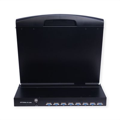 VALUE 19 KVM-switch, 8-poorts, 48 cm (19) TFT (16:9), VGA, USB, toetsenbord Duits (DE)