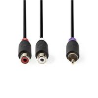 Nedis CABW24010AT02 Subwooferkabel Rca Male - 2x Rca Female 0,2 M Antraciet - thumbnail