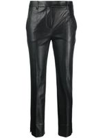 Incotex pantalon slim en cuir artificiel - Noir