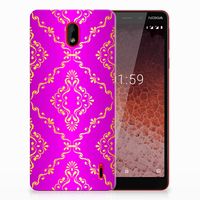 Siliconen Hoesje Nokia 1 Plus Barok Roze - thumbnail