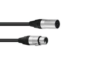 PSSO DMX cable XLR 5pin 0,5m bk Neutrik