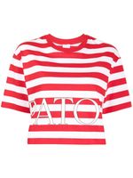 Patou t-shirt rayé en coton biologique - Rouge