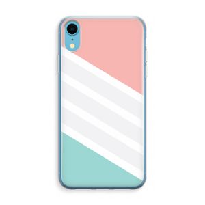 Strepen pastel: iPhone XR Transparant Hoesje