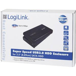 LogiLink UA0107 3,5 harde schijf behuizing 3.5 inch USB 3.2 Gen 1 (USB 3.0)