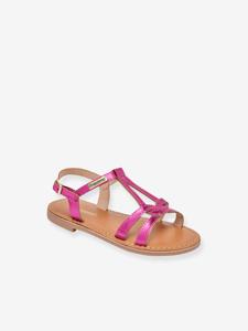 Leren kindersandalen Backle LES TROPEZIENNES® PAR M. BELARBI fuchsia