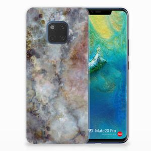 Huawei Mate 20 Pro TPU Siliconen Hoesje Marmer Grijs