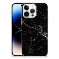 iPhone 14 Pro Max TPU Siliconen Hoesje Marmer Zwart - Origineel Cadeau Vader - thumbnail