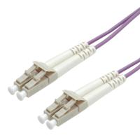 ROLINE FO Jumper Cable 50/125µm OM4, LC/LC, Low-Loss-Connector 0,5m InfiniBand en Glasvezelkabel Violet - thumbnail