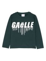 Gaelle Paris Kids sweat en coton à logo imprimé - Vert - thumbnail