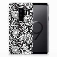 Samsung Galaxy S9 Plus TPU Case Black Flowers - thumbnail