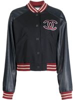 CHANEL Pre-Owned veste bomber Sports Lineà logo appliqué (2004) - Bleu