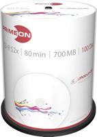 Primeon CD-R 80Min/700MB/52x Cakebox (100 Disc), foto-on disc oppervlak, Inkjet fullsize printable, wit