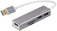 LogiLink UA0306 interface hub USB 3.2 Gen 1 (3.1 Gen 1) Type-A 5000 Mbit/s Zilver, Wit