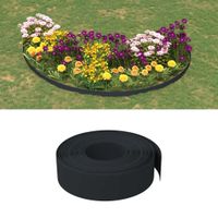 Tuinrand 10 m 15 cm polyetheen zwart - thumbnail