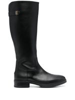 Tommy Hilfiger bottes en cuir - Noir - thumbnail