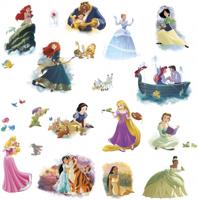 RoomMates muurstickers Disney Prinsessen vinyl 22 stuks