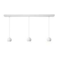 Artdelight Hanglamp Denver 3 lichts Ø 10 cm L 100 cm wit - thumbnail