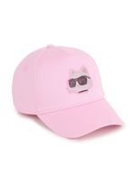 Karl Lagerfeld Kids casquette Choupette à strass - Rose