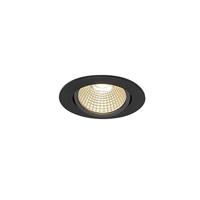 SLV plafondinbouwarmatuur NEW TRIA rond/ledspot, schijnwerper, plafondspot, plafondarmatuur, inbouwarmatuur, binnenverlichting / 1800-3000K 7,2 W 430 lm zwart dimbaar 38 graden