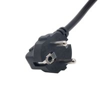 Akyga Cable power AK-NB-08A Hybrid standard C/E/F CEE 7/7 - Euro 3-Pin C5 IEC - Kabel - 1 m Zwart CEE7/7 C5 stekker - thumbnail