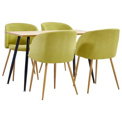 vidaXL 5-delige Eethoek stof groen vidaXL 5-delige Eethoek stof groen