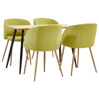 vidaXL 5-delige Eethoek stof groen