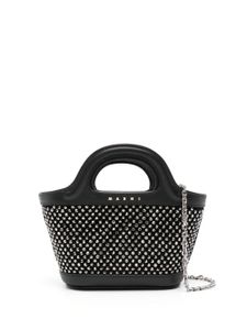 Marni sac à bandoulière à détails de clous - Noir