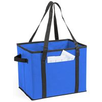 Auto kofferbak/kasten organizer tas blauw vouwbaar 34 x 28 x 25 cm   -