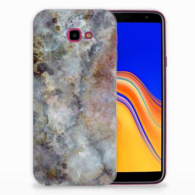 Samsung Galaxy J4 Plus (2018) TPU Siliconen Hoesje Marmer Grijs Samsung Galaxy J4 Plus (2018) TPU Siliconen Hoesje Marmer Grijs