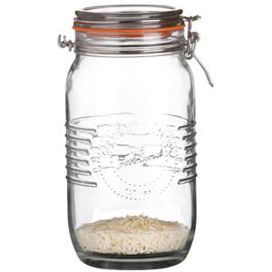 Weckpot/inmaakpot - 1.5L - glas - met beugelsluiting - D14 x H22 cm