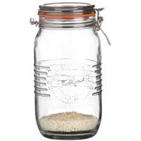 Weckpot/inmaakpot - 1.5L - glas - met beugelsluiting - D14 x H22 cm - thumbnail