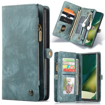 Caseme - vintage 2 in 1 portemonnee hoes - Samsung Galaxy Note 20 Ultra - Blauw Caseme - vintage 2 in 1 portemonnee hoes - Samsung Galaxy Note 20 Ultra - Blauw