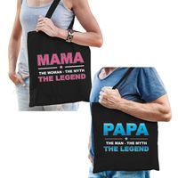 Mama en Papa the legend tasje - Vaderdag en moederdag cadeau   - - thumbnail