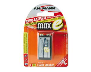 Ansmann maxE 6LR61 Oplaadbare 9V batterij (blok) NiMH 8.4 V 200 mAh 1 stuk(s)