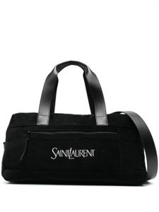 Saint Laurent sac fourre-tout zippé à patch logo - Noir