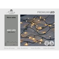 Kerstverlichting - 480 led lampjes - warm wit - 4800 cm - dimmer - timer