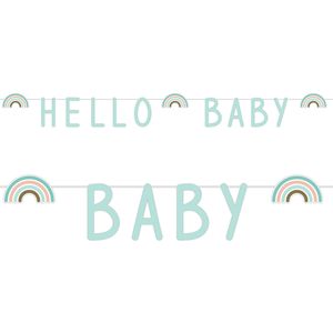 Letterslinger &apos;Hello Baby&apos; Rainbow Mintgroen (1,4m)