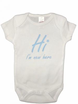 Soft Touch romper Hi jongens katoen wit/blauw 