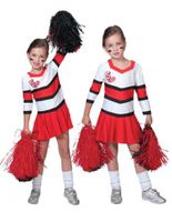 Cheerleader jurkjes rood met wit